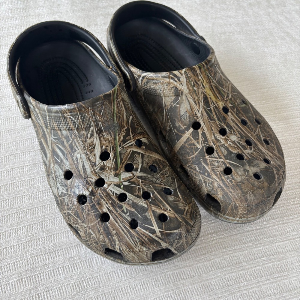 Crocs Classic Clog RealTree MAX-4 Camo Mens Size 11 Camouflage Slip On Shoes